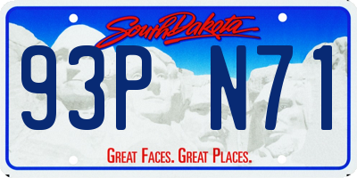 SD license plate 93PN71
