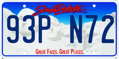 SD license plate 93PN72