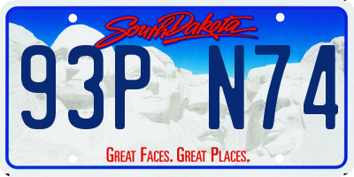 SD license plate 93PN74