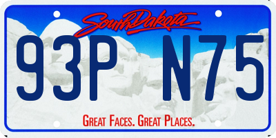 SD license plate 93PN75
