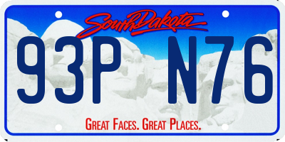 SD license plate 93PN76