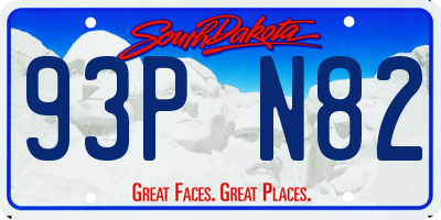 SD license plate 93PN82