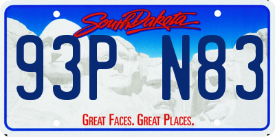 SD license plate 93PN83