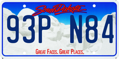 SD license plate 93PN84
