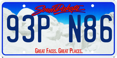 SD license plate 93PN86
