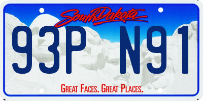 SD license plate 93PN91