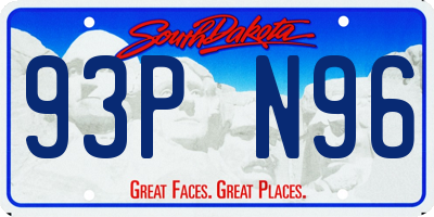SD license plate 93PN96