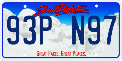SD license plate 93PN97