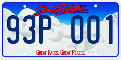 SD license plate 93PO01