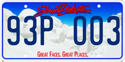 SD license plate 93PO03