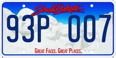 SD license plate 93PO07
