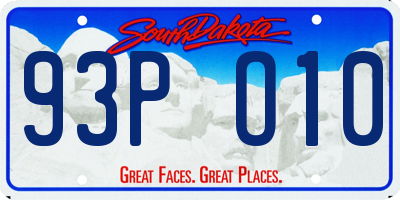 SD license plate 93PO10