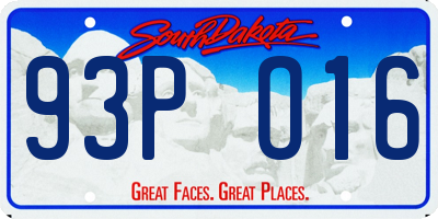 SD license plate 93PO16
