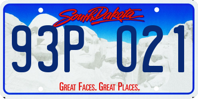 SD license plate 93PO21