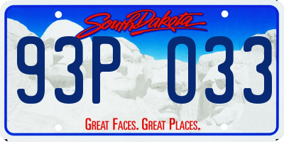 SD license plate 93PO33