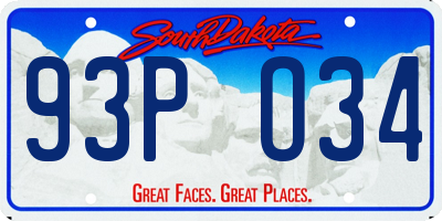 SD license plate 93PO34