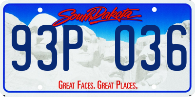 SD license plate 93PO36