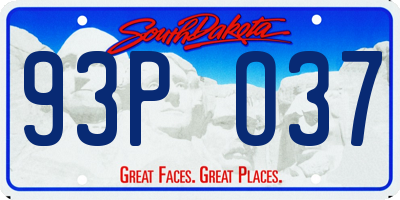 SD license plate 93PO37