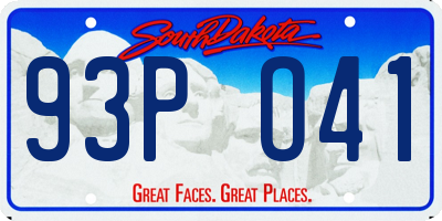 SD license plate 93PO41
