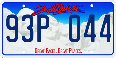 SD license plate 93PO44