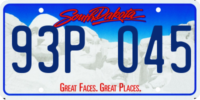 SD license plate 93PO45