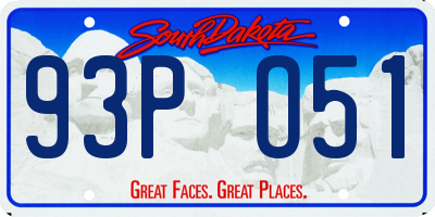 SD license plate 93PO51