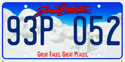 SD license plate 93PO52