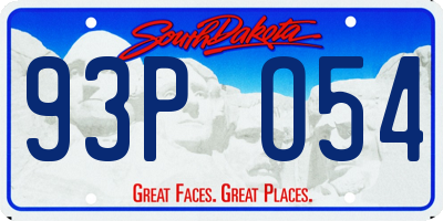 SD license plate 93PO54
