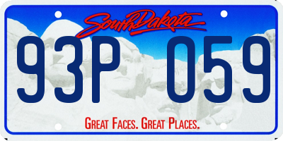SD license plate 93PO59