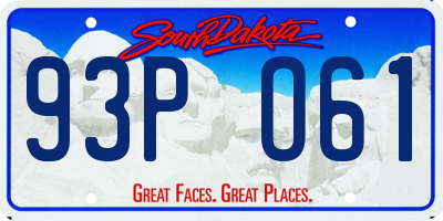 SD license plate 93PO61