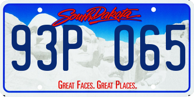 SD license plate 93PO65
