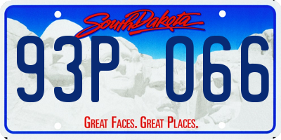 SD license plate 93PO66