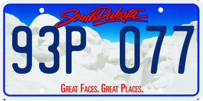 SD license plate 93PO77