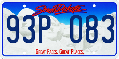 SD license plate 93PO83