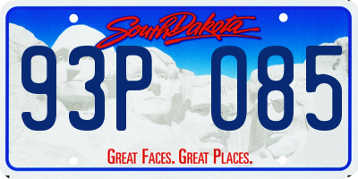 SD license plate 93PO85