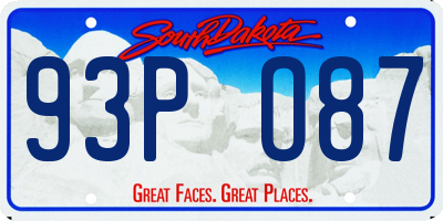 SD license plate 93PO87