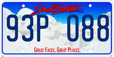 SD license plate 93PO88
