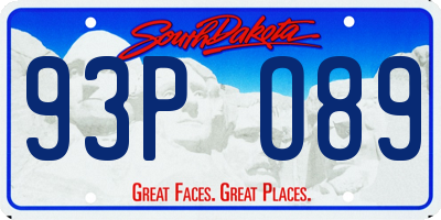 SD license plate 93PO89