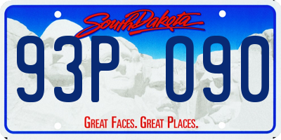 SD license plate 93PO90
