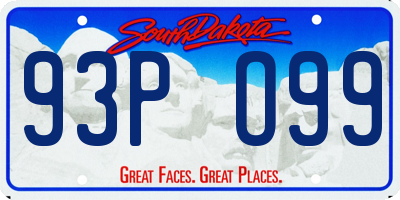SD license plate 93PO99