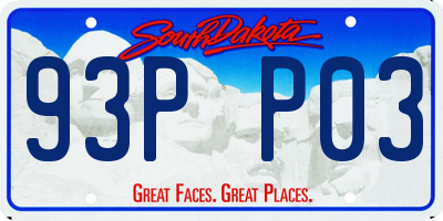SD license plate 93PP03