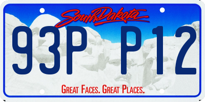 SD license plate 93PP12