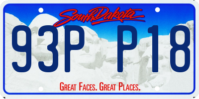 SD license plate 93PP18
