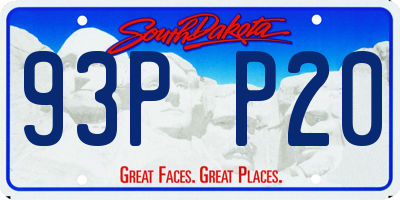 SD license plate 93PP20