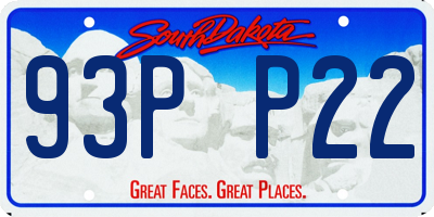 SD license plate 93PP22