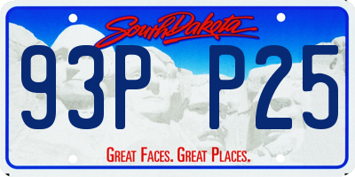 SD license plate 93PP25