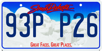 SD license plate 93PP26