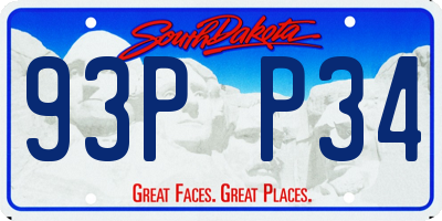 SD license plate 93PP34