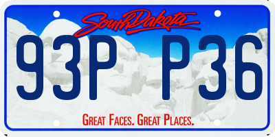 SD license plate 93PP36