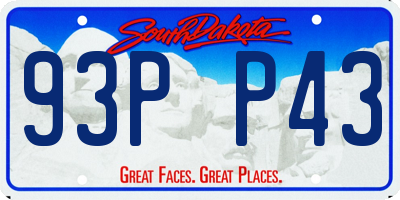 SD license plate 93PP43